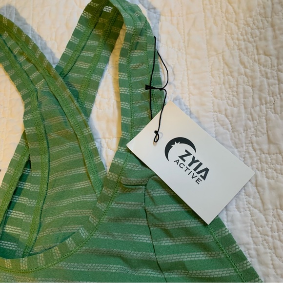 Zyia XXXL NWT green forest nimbus split back tank top sleeveless - Picture 3 of 7